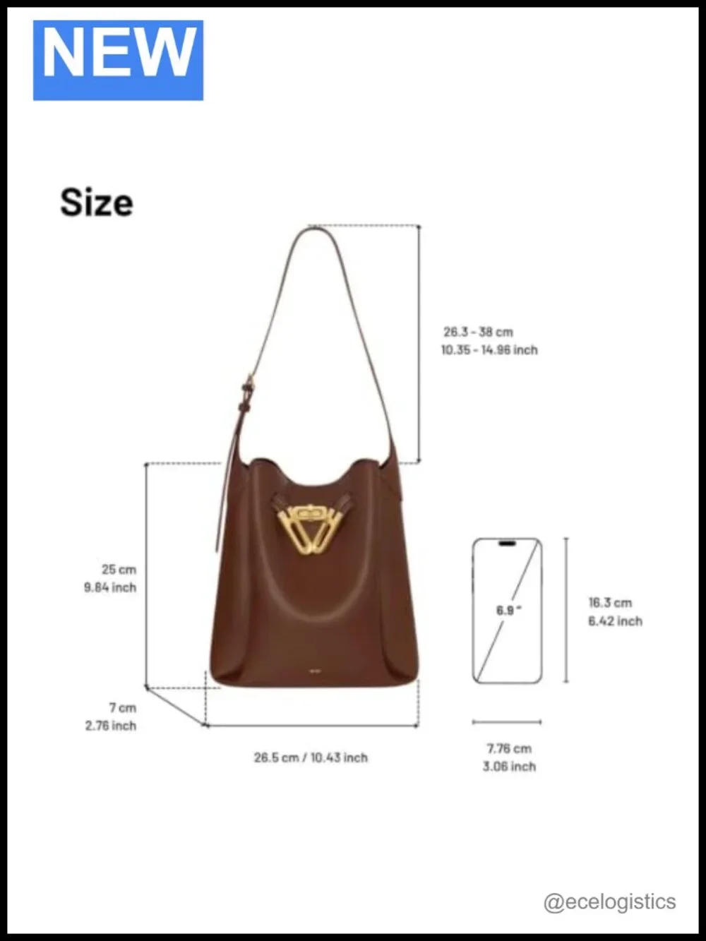 JW PEI Charlene Hobo Bag Faux Leather Double Buckle Shoulder Handbag